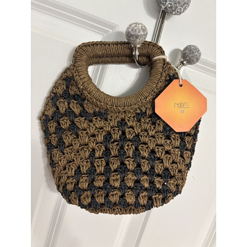 Noel Target Brown Raffia Straw Small Handbag NWT